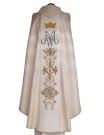 Embroidered chasuble Our Lady of the Church - rosette fabric