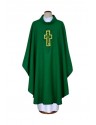 Green embroidered chasuble - cross (10)