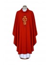 Embroidered chasuble red - cross (10)