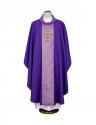 Embroidered chasuble purple - decorative stones (11)