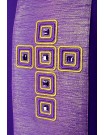 Embroidered chasuble purple - decorative stones (11)
