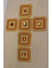 Ecru embroidered chasuble - decorative stones (11)