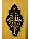 Gold chasuble with embroidered velvet application (13)