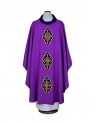 Purple chasuble with embroidered velvet applications (12)
