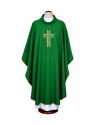 Green embroidered chasuble - cross (15)