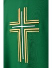 Green embroidered chasuble - cross (15)