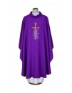 Purple chasuble embroidered - cross, grapes (17)