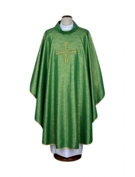 Green chasuble embroidered - cross (18)