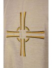 Chasuble ecru embroidered - cross (18)