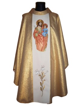 Embroidered chasuble with image of St. Joseph (13)