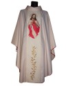 Casulla bordada del Sagrado Corazón de Jesús