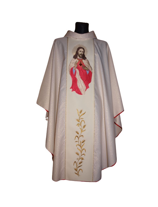 Embroidered chasuble Sacred Heart of Jesus