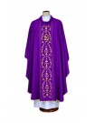 Embroidered purple chasuble - IHS (20)