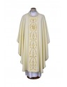 Embroidered ecru chasuble - IHS (20)