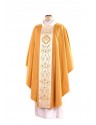 Gold embroidered chasuble, satin belt - IHS (23A)