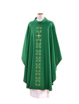 Embroidered green chasuble - Cross (24)
