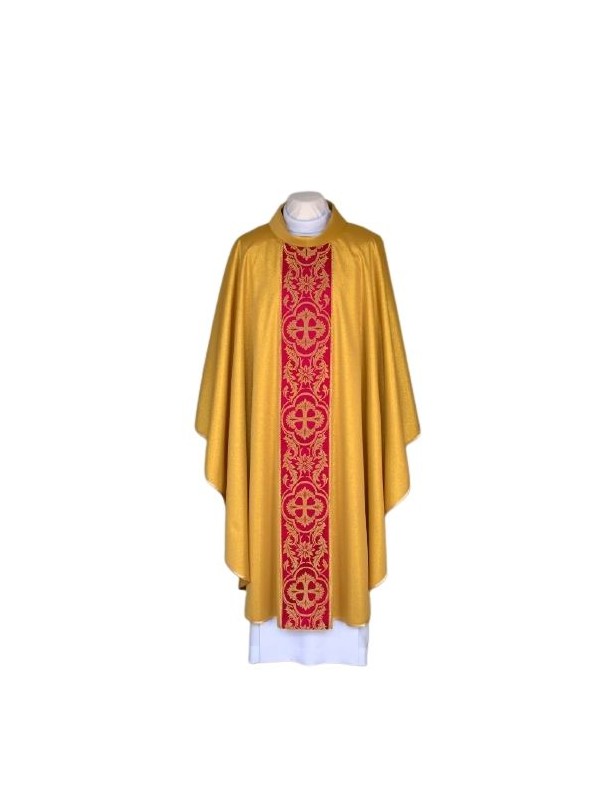 Casulla de oro bordada - cinturón tejido