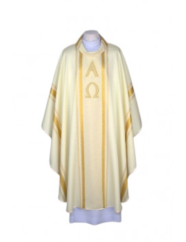 Gold chasuble Alpha and Omega (A3)