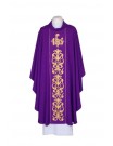 Embroidered purple chasuble - IHS (26)