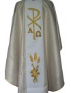 Embroidered chasuble, convex embroidery - chalice, ears