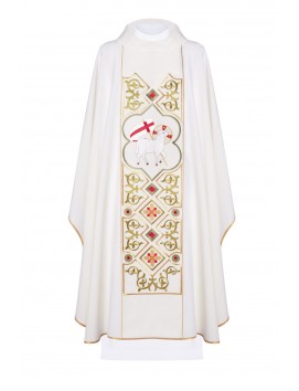 Casula ricamata con il motivo dell'Agnello - Agnus Dei