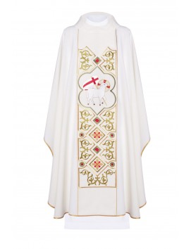 Embroidered chasuble with the motif of the Lamb - Agnus Dei