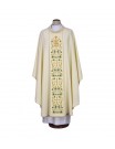 Chasuble embroidered ecru - gold trim (30)