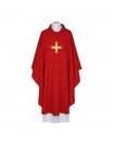 Embroidered chasuble red, gold trim (32)