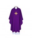 Embroidered chasuble purple, gold trim (34)