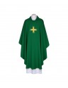 Embroidered chasuble green, gold trim (34)