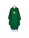 Embroidered chasuble green, gold trim (34)