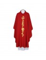 Embroidered chasuble red, gold trim (40)