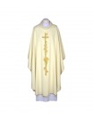 Chasuble embroidered ecru, gold trim (41)