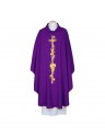 Embroidered chasuble purple, gold trim (42)