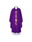 Embroidered chasuble purple, gold trim (42)