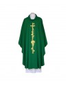Embroidered chasuble green, gold trim (43)