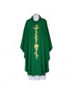 Embroidered chasuble green, gold trim (43)