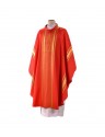 Embroidered chasuble red, gold trim (44)