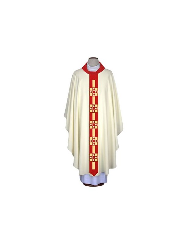 Ecru ročno vezani mašni plašč, ozka moderna črta (46)