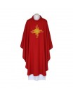 Embroidered chasuble red, cross (49)