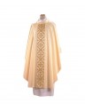 Ecru embroidered chasuble - woven, elegant belt (54)