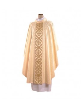 Casula bordada ecru - tecido, cinto elegante (54)