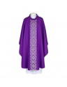 Embroidered chasuble purple - woven, elegant belt (55)