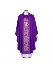 Embroidered chasuble purple - richly embroidered IHS belt (66)
