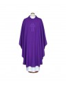 Embroidered chasuble purple - Cross (71)