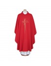 Embroidered chasuble red - cross (75)