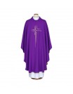 Embroidered chasuble purple - cross (76)