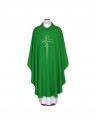 Green embroidered chasuble - cross (77)