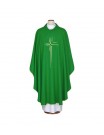 Green embroidered chasuble - cross (77)