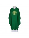 Green embroidered chasuble - Jerusalem Cross (85)